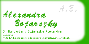 alexandra bojarszky business card